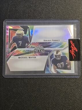 2023 Leaf Metal Isaiah Foskey Michael Mayer Dual Unsigned Proof Tie-Dye #/1